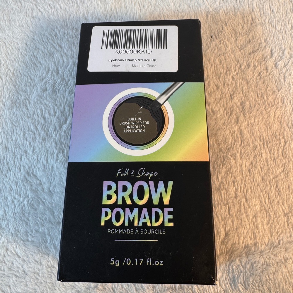 KYA Beaute Eyebrow Stamp Stencil Kit Dark Brown Brow Pomade 5g Complete New
